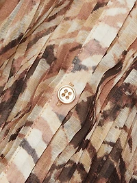 Soraya Abstract Print Puff-Sleeve Blouse