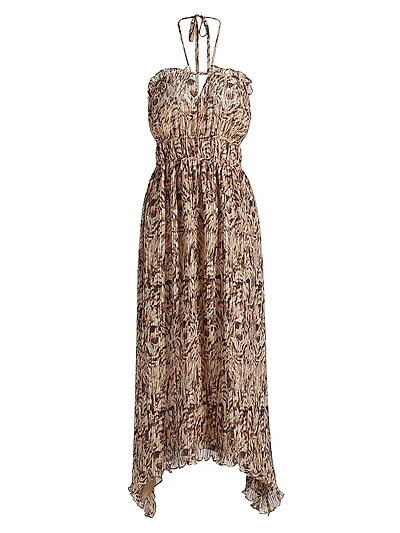 Gabriela Printed Halterneck Midi-Dress