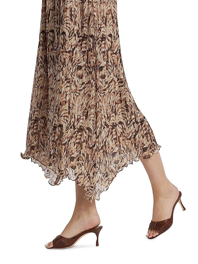 Gabriela Printed Halterneck Midi-Dress