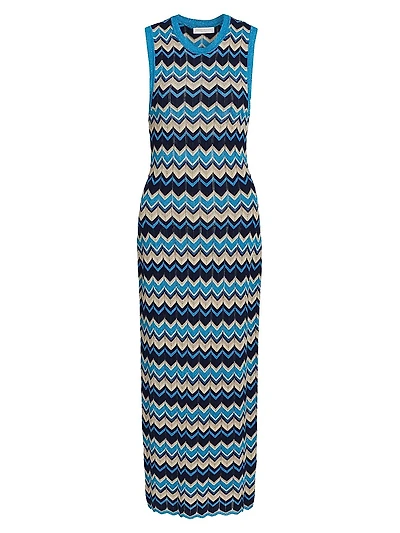 Declan Chevron Midi-Dress