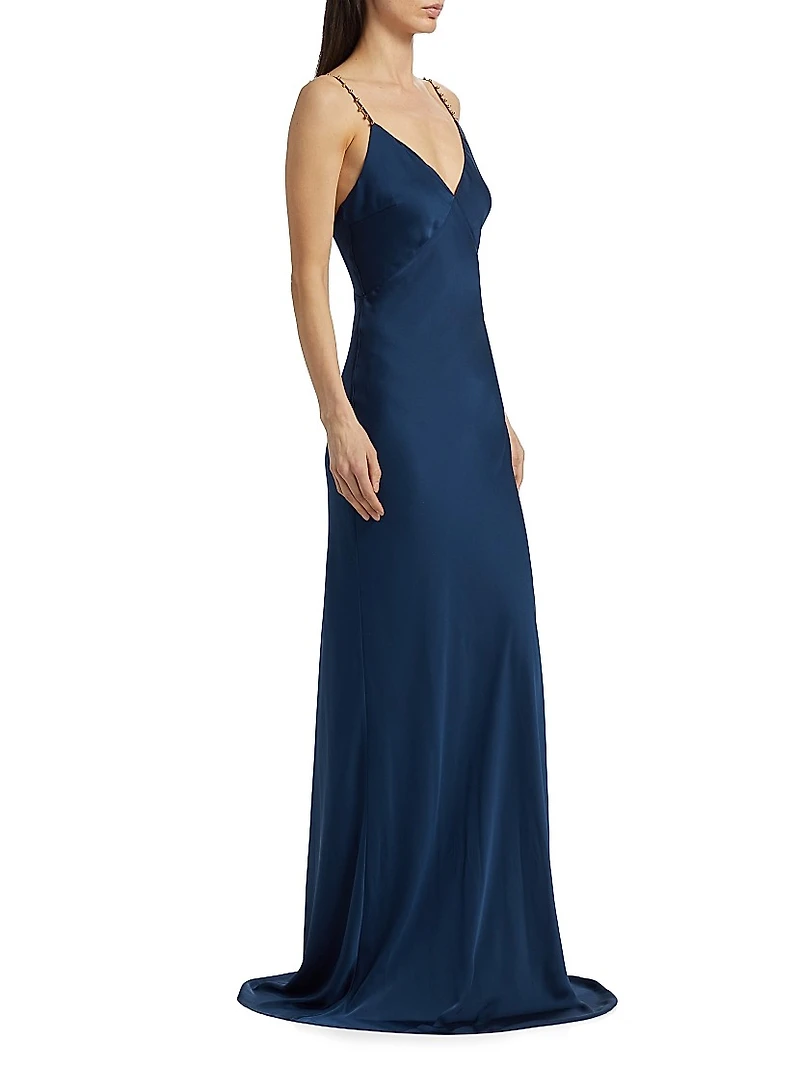 Elena Embellished Maxi Slipdress