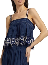 Monica Lace Tapered-Leg Jumpsuit