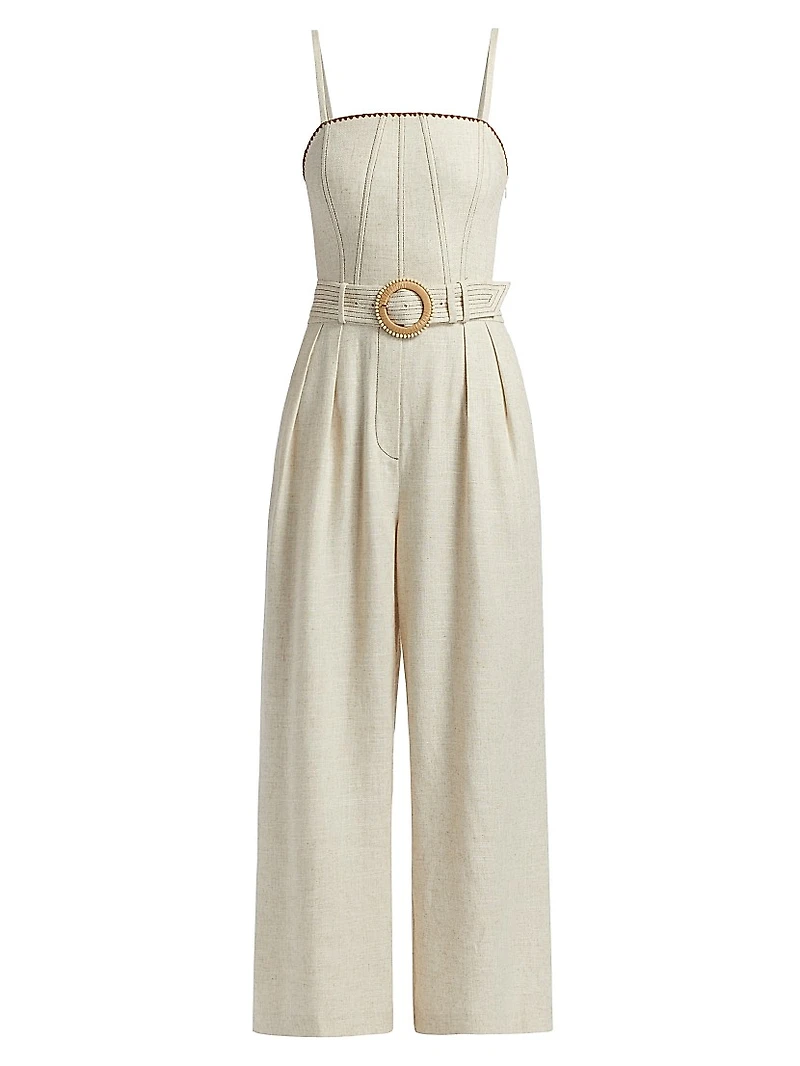 Nadia Belted Wide-Leg Jumpsuit