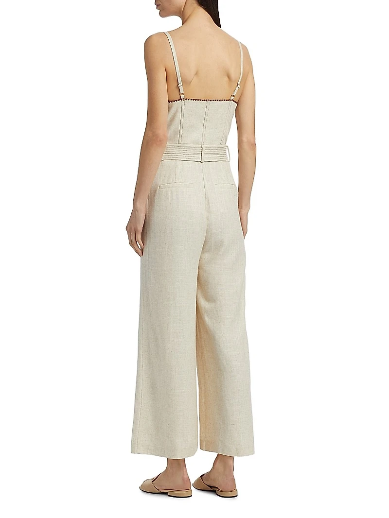 Nadia Belted Wide-Leg Jumpsuit