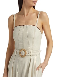 Nadia Belted Wide-Leg Jumpsuit