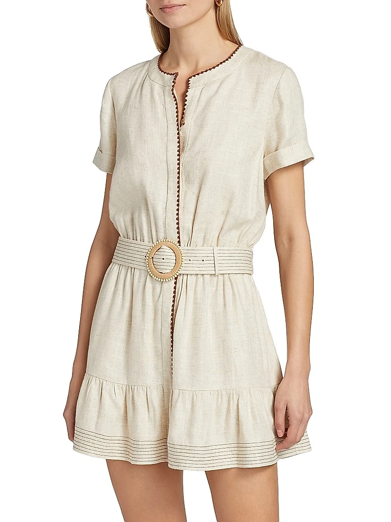 Beatriz Linen-Blend Minidress