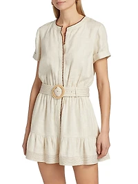 Beatriz Linen-Blend Minidress