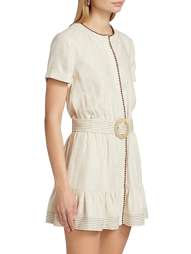 Beatriz Linen-Blend Minidress
