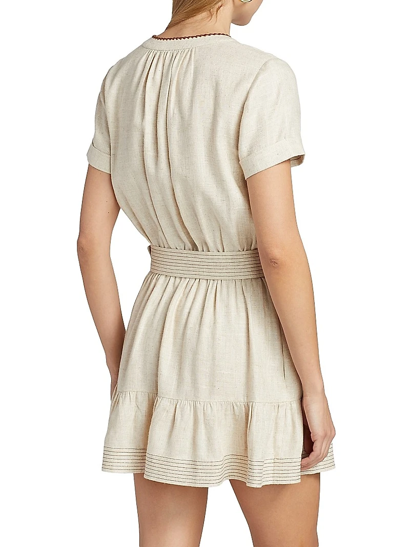 Beatriz Linen-Blend Minidress