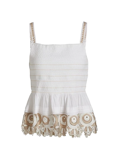 Jess Embroidered Peplum Top