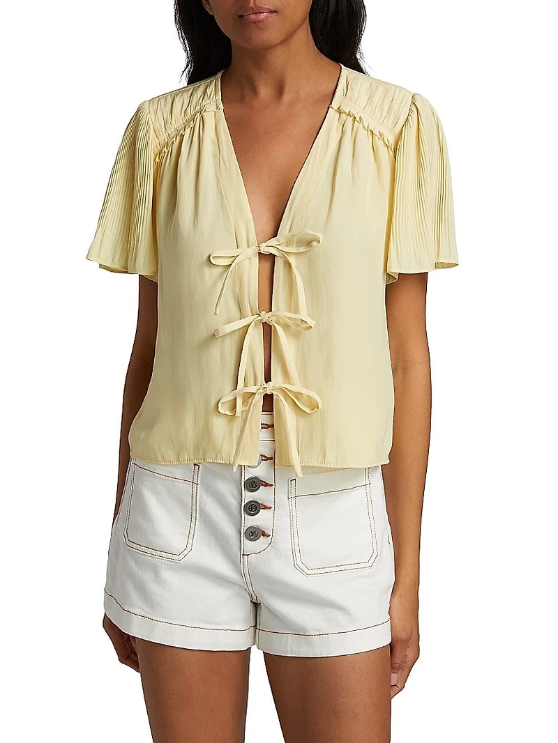 Selene Tie-Front Blouse