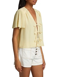 Selene Tie-Front Blouse