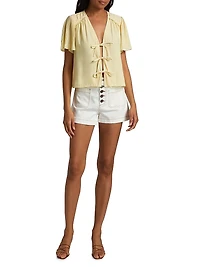 Selene Tie-Front Blouse