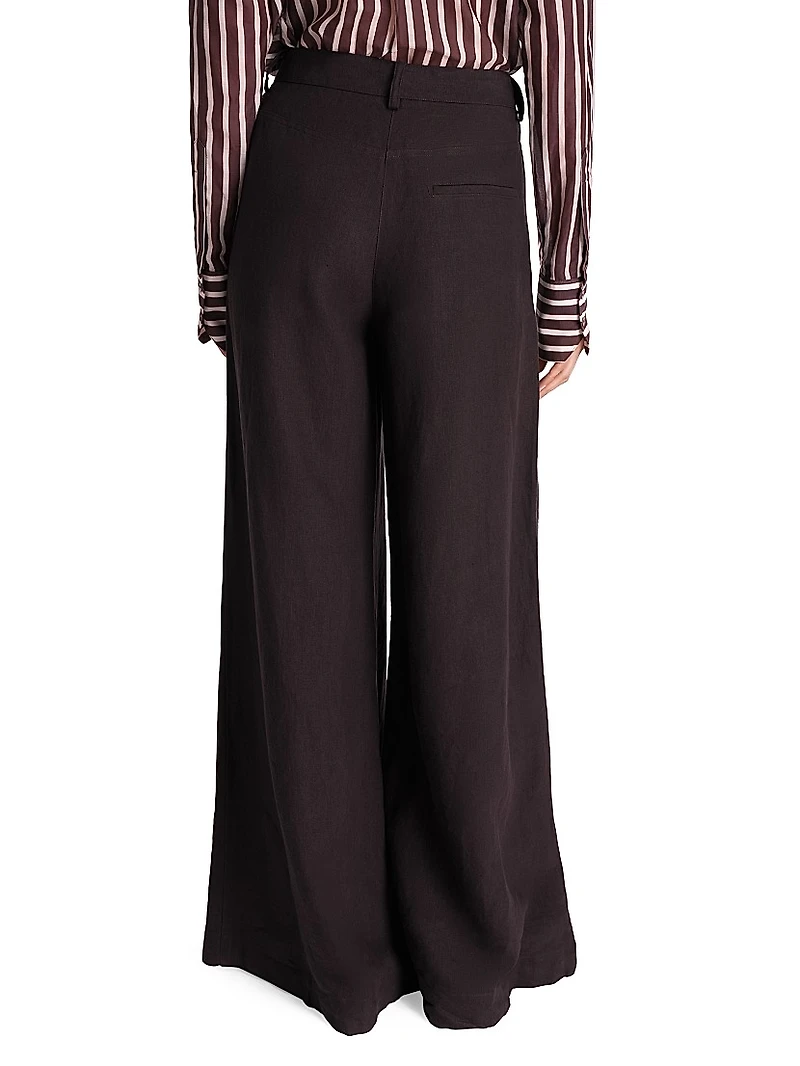 Dees High-Rise Wide-Leg Trousers