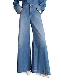 Lulu Faded Wide-Leg Jeans