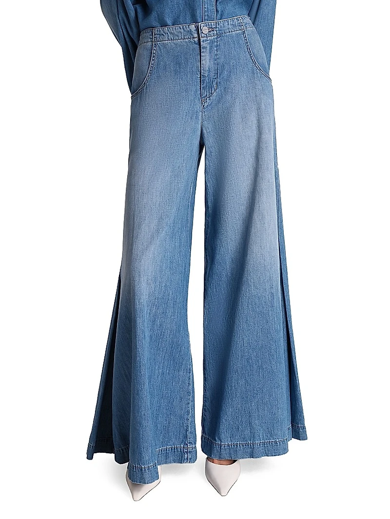 Lulu Faded Wide-Leg Jeans