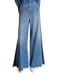 Lulu Faded Wide-Leg Jeans