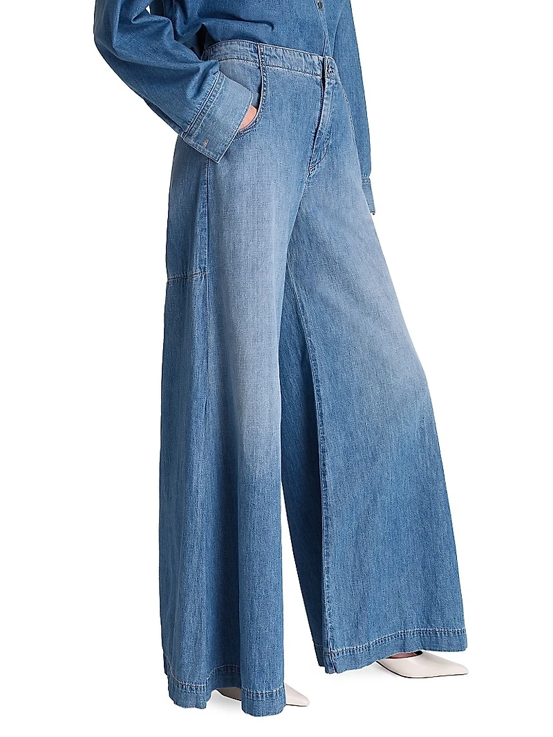 Lulu Faded Wide-Leg Jeans