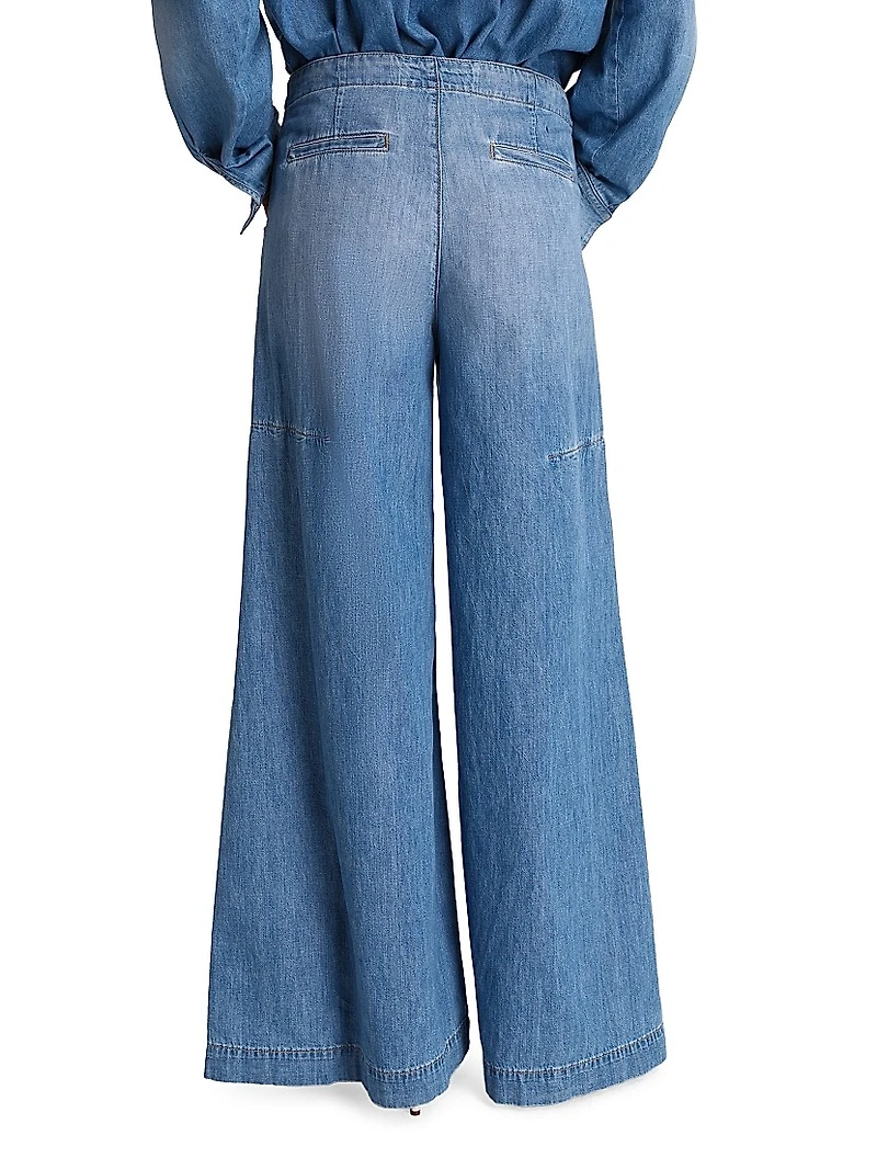 Lulu Faded Wide-Leg Jeans