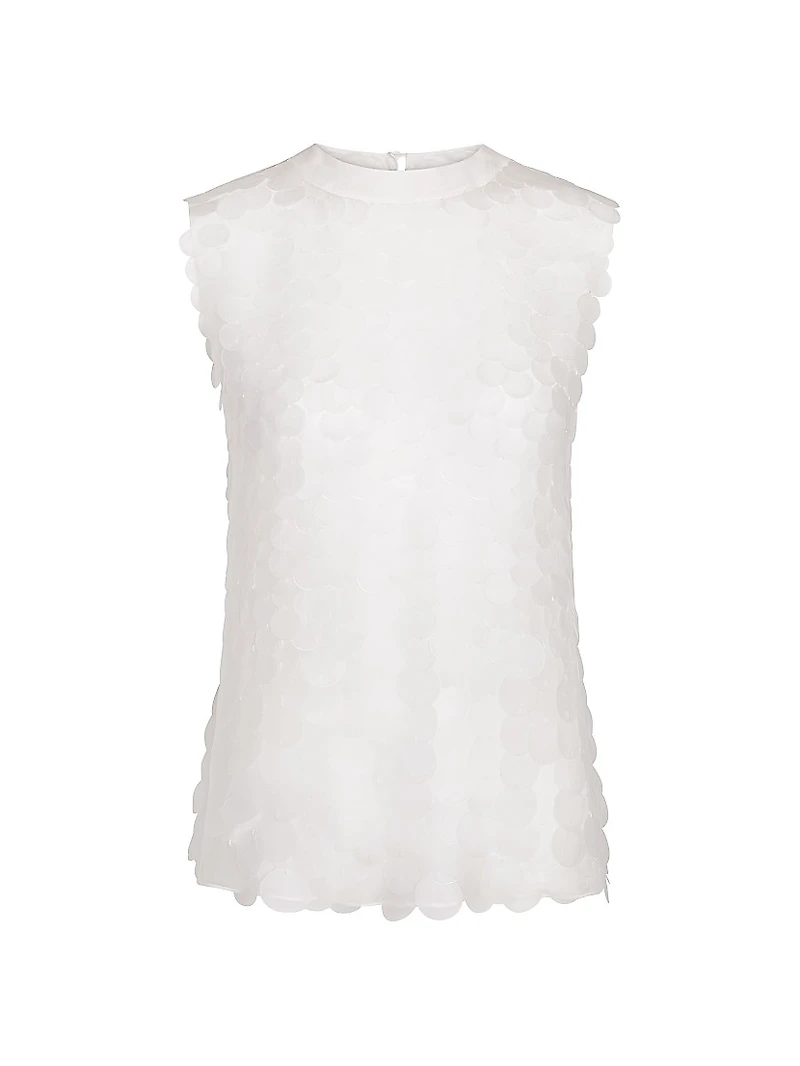 Shell Semi-Sheer Silk Top