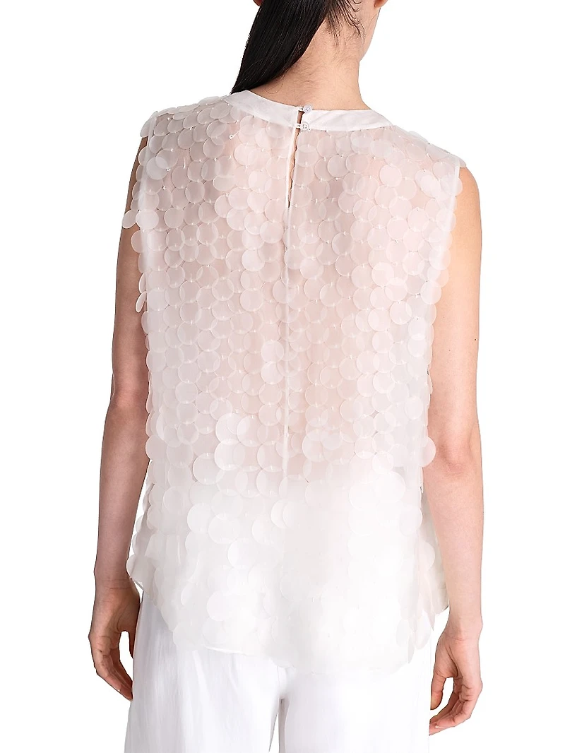 Shell Semi-Sheer Silk Top