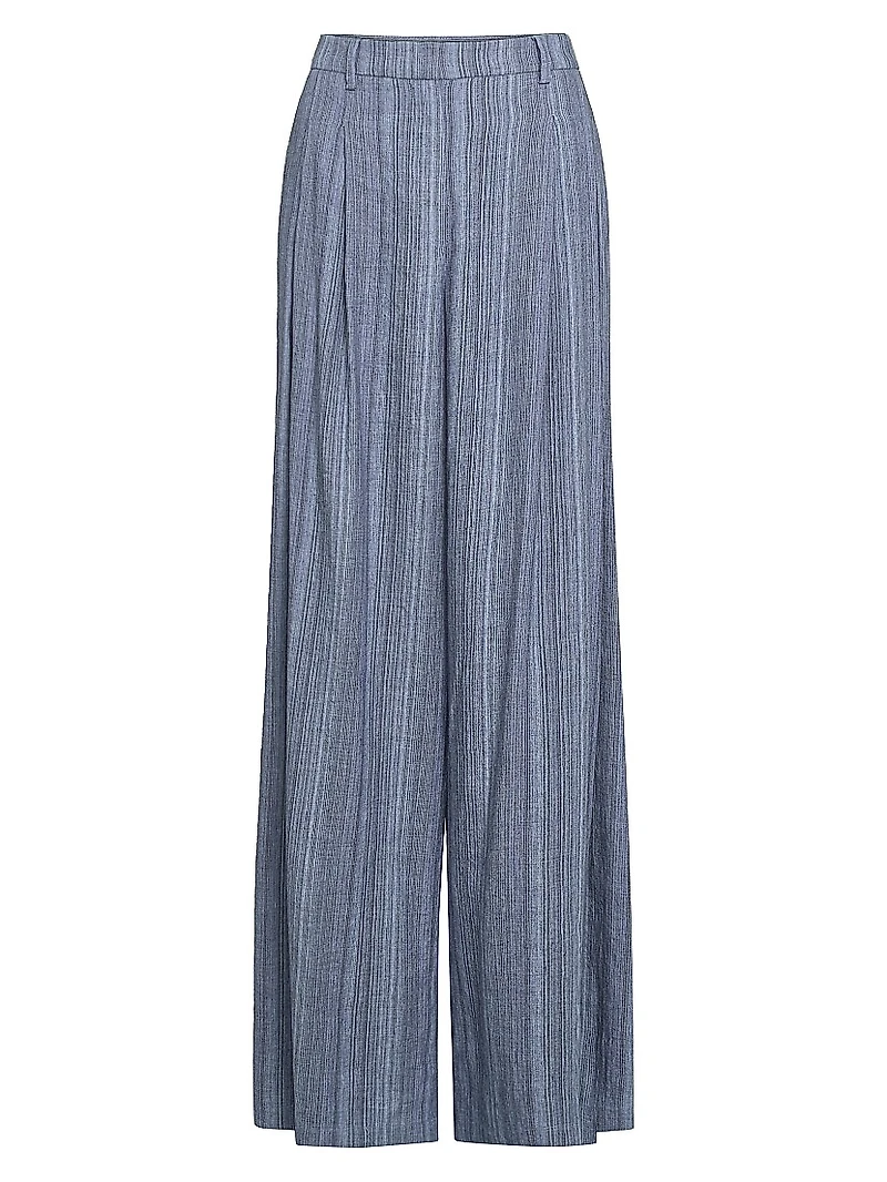 New Didi Striped Linen Pleated Pants