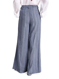 New Didi Striped Linen Pleated Pants