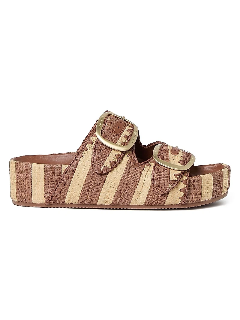 Theo 50MM Striped Platform Sandals