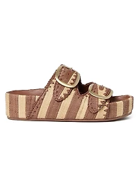 Theo 50MM Striped Platform Sandals