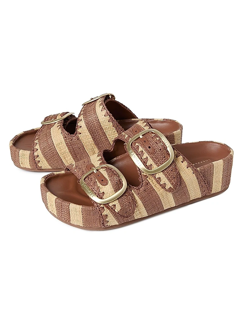 Theo 50MM Striped Platform Sandals