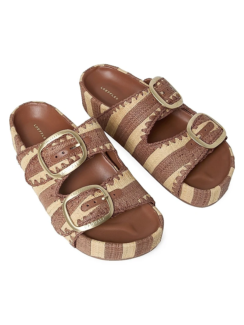 Theo 50MM Striped Platform Sandals