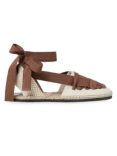 Wilson Flat Ankle-Wrap Espadrilles