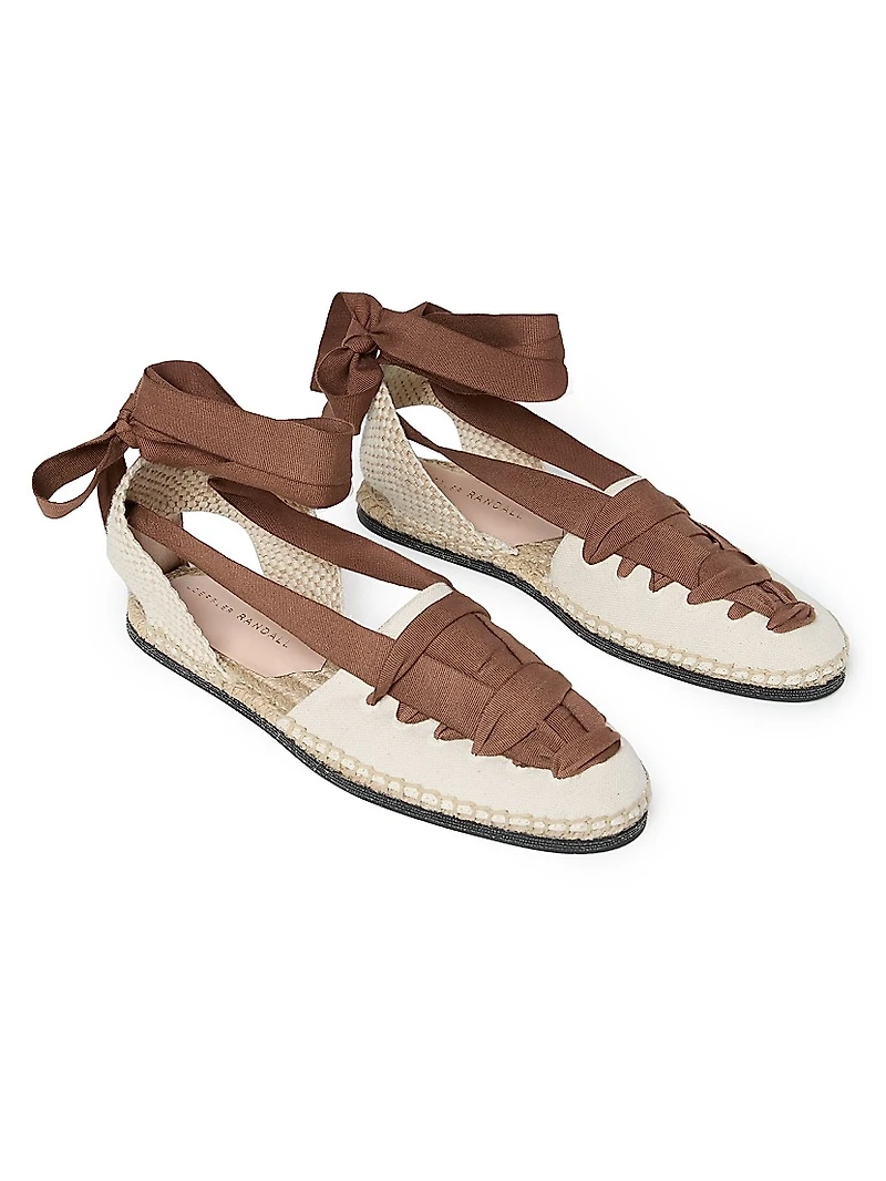 Wilson Flat Ankle-Wrap Espadrilles
