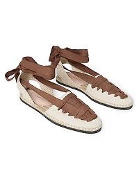 Wilson Flat Ankle-Wrap Espadrilles