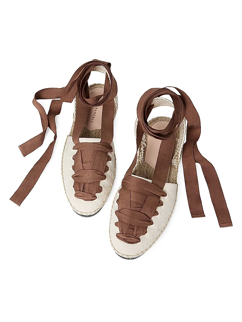 Wilson Flat Ankle-Wrap Espadrilles
