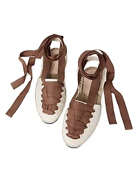 Wilson Flat Ankle-Wrap Espadrilles