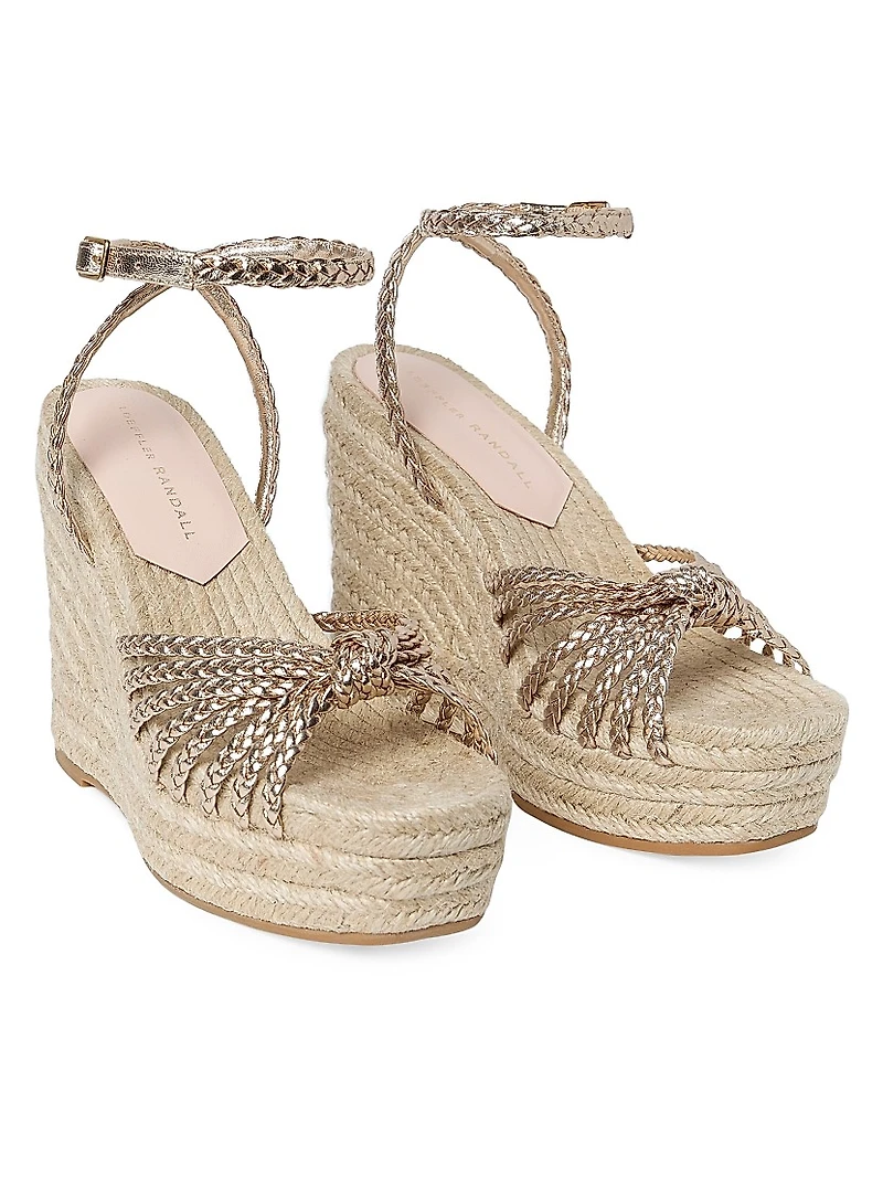 Pamela Mignon 130MM Knot Wedge Sandals