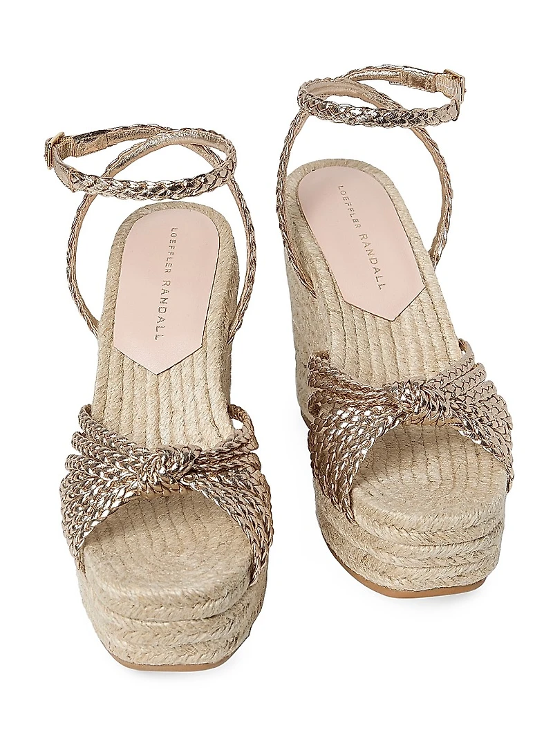 Pamela Mignon 130MM Knot Wedge Sandals