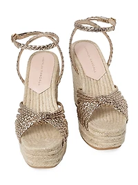 Pamela Mignon 130MM Knot Wedge Sandals