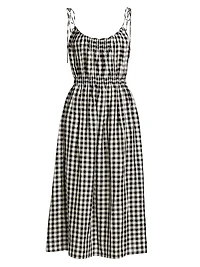 Leslie Gingham Smoked Midi-Dress