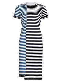 Multi-Stripe T-Shirt Dress