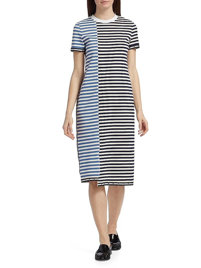 Multi-Stripe T-Shirt Dress