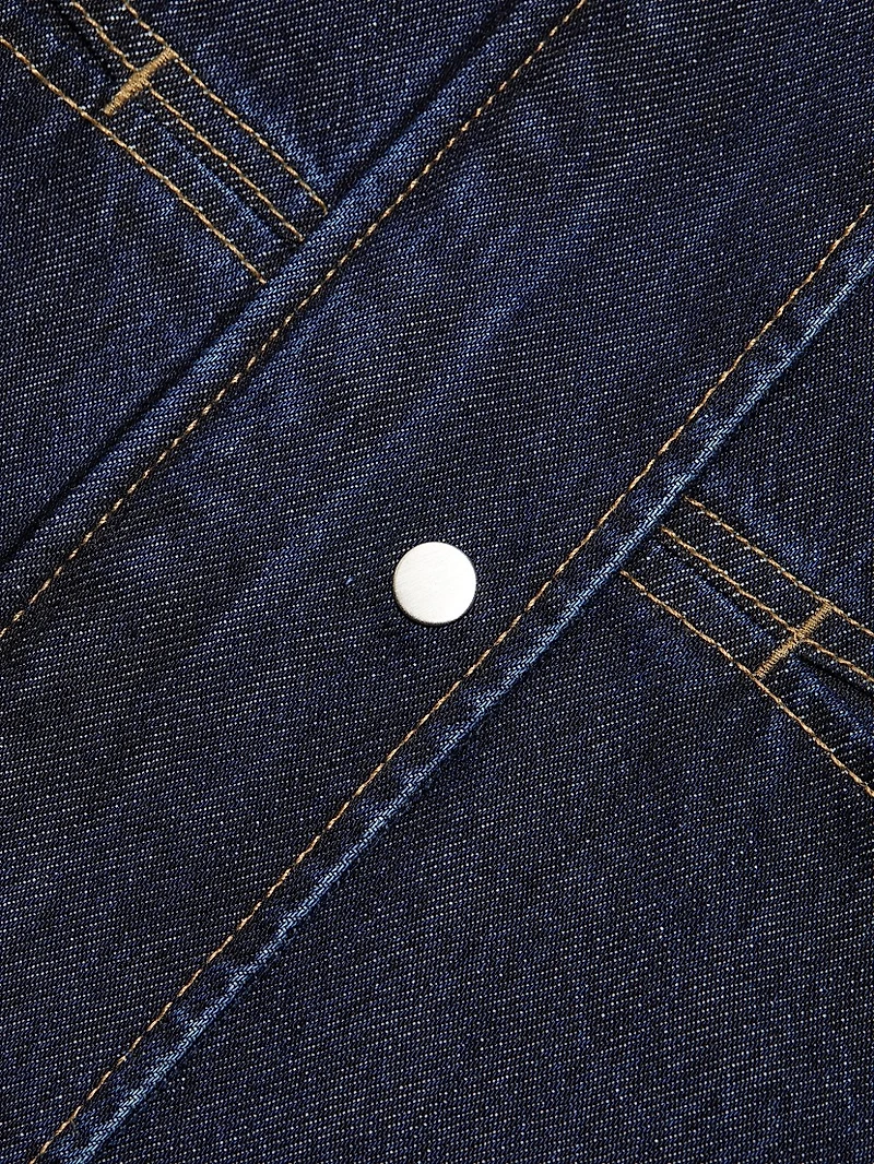 Boxy Peplum Hem Denim Jacket