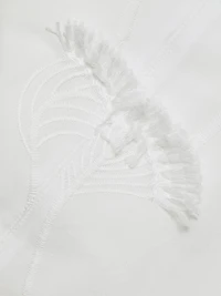 Embroidered Cotton Voile & Chiffon Knee-Length Dress