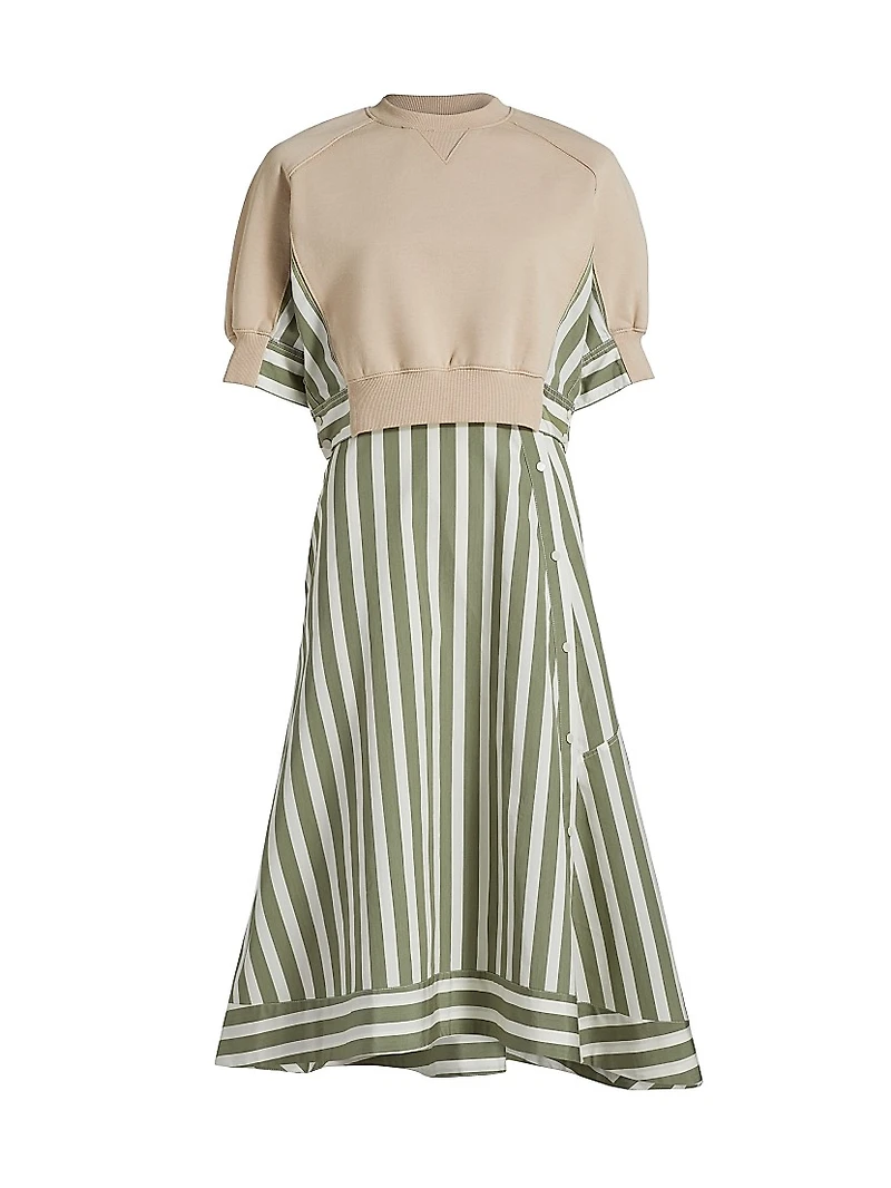 Sweatshirt Combo Midi-Dress