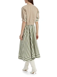 Sweatshirt Combo Midi-Dress