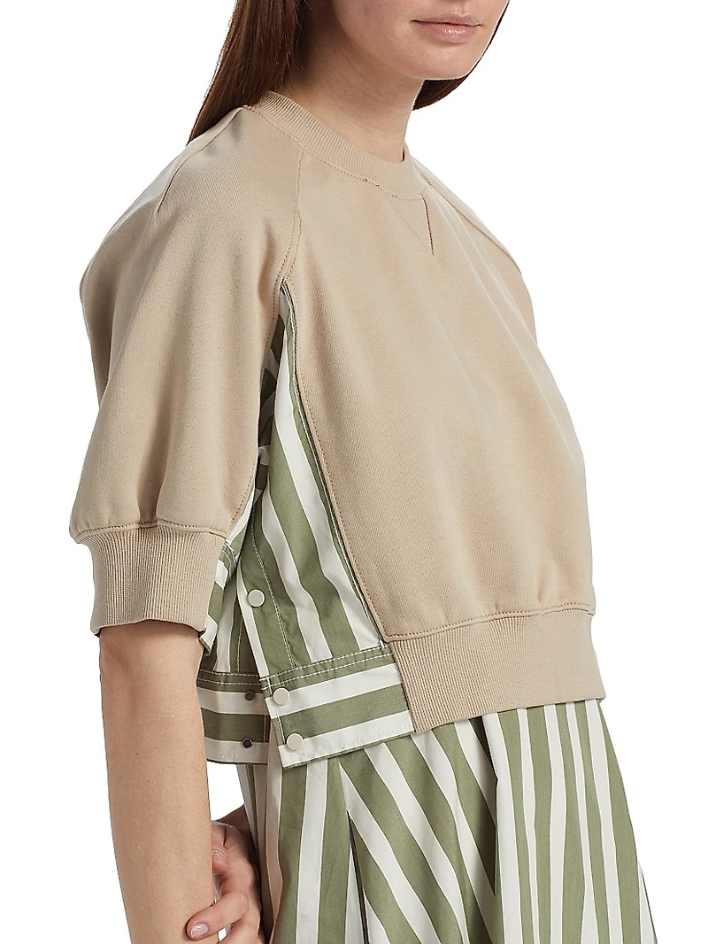 Sweatshirt Combo Midi-Dress