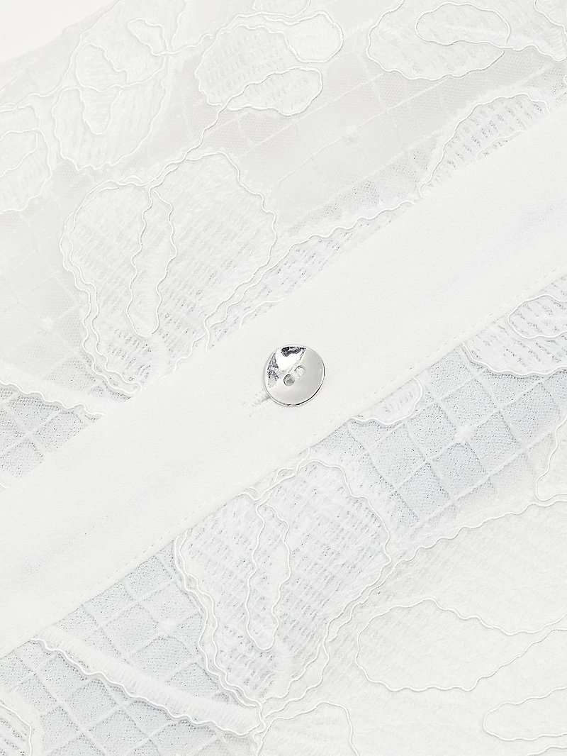 Corded Lace Organza Minidress