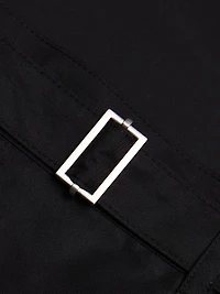 Belted Flounce Chiffon-Combo Skirt