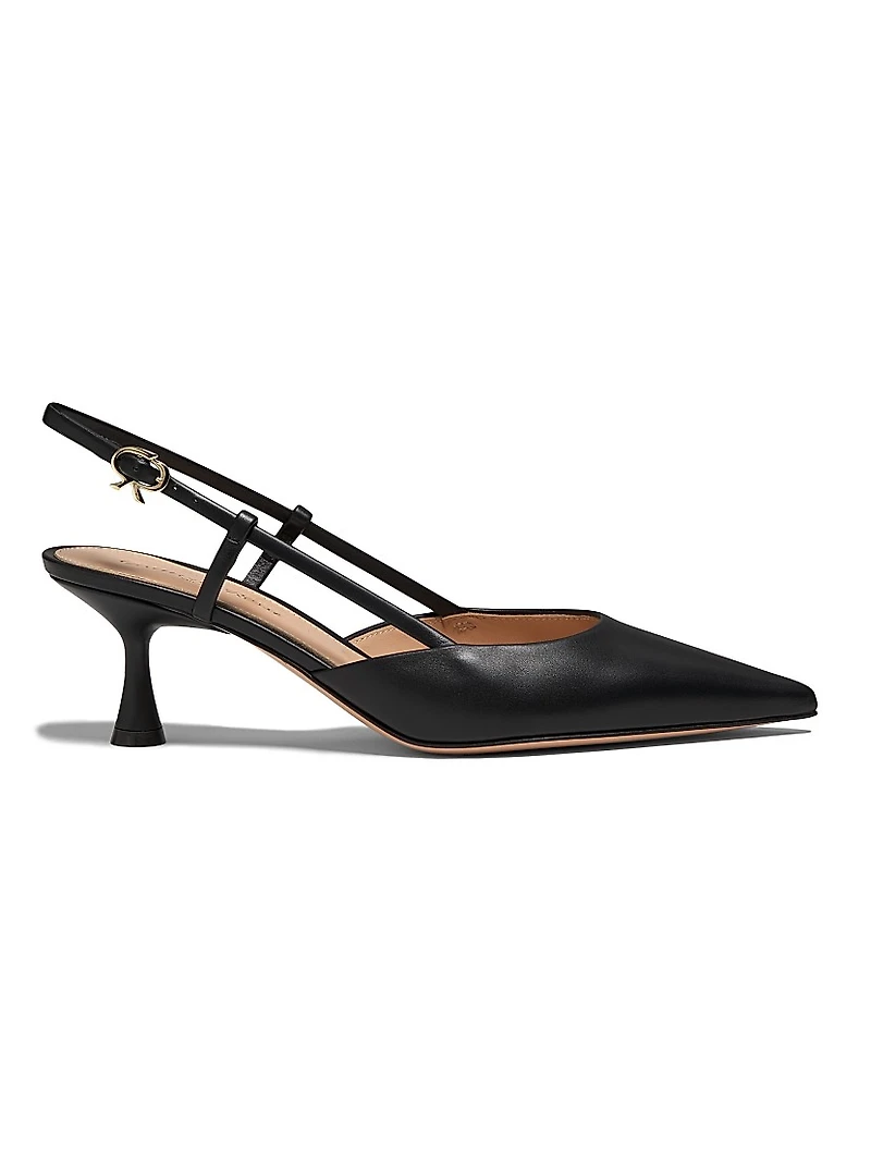 Ascent 55MM Leather Slingback Pumps